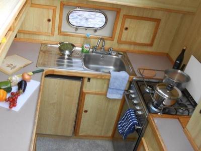 Galley of Royal Star WHS - Budget 1, a Cygnet Royal Star WHS motorboat at Laggan, United Kingdom