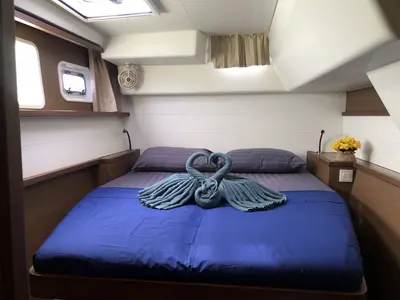 Cabin on Myemocean, a Lagoon 450 S catamaran at Mai Khao, Thailand