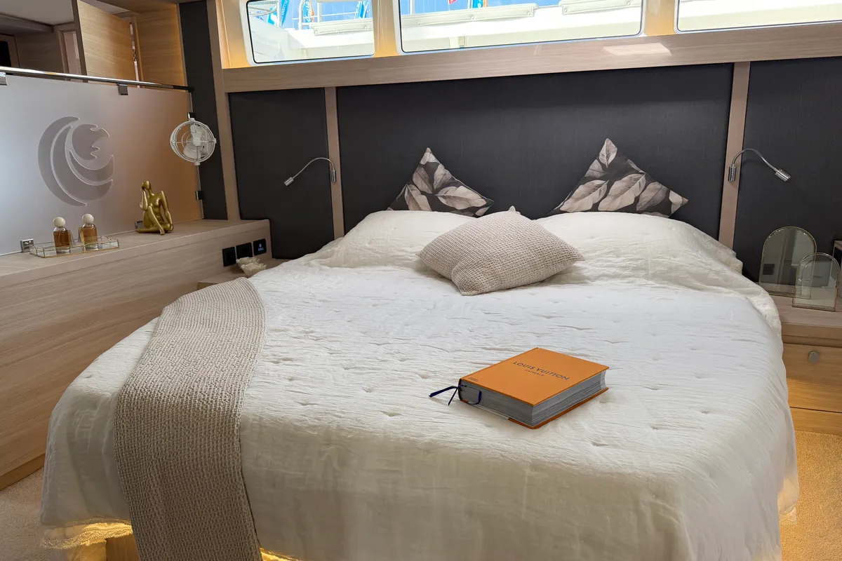 Cabin on Infinity I, a Aquila Yachts Aquila 50 Yacht catamaran at Pirovac, Croatia