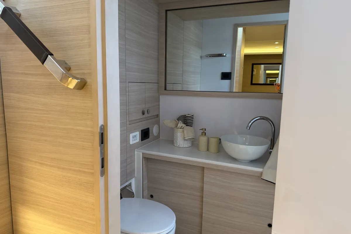 Salon of Infinity I, a Aquila Yachts Aquila 50 Yacht catamaran at Pirovac, Croatia
