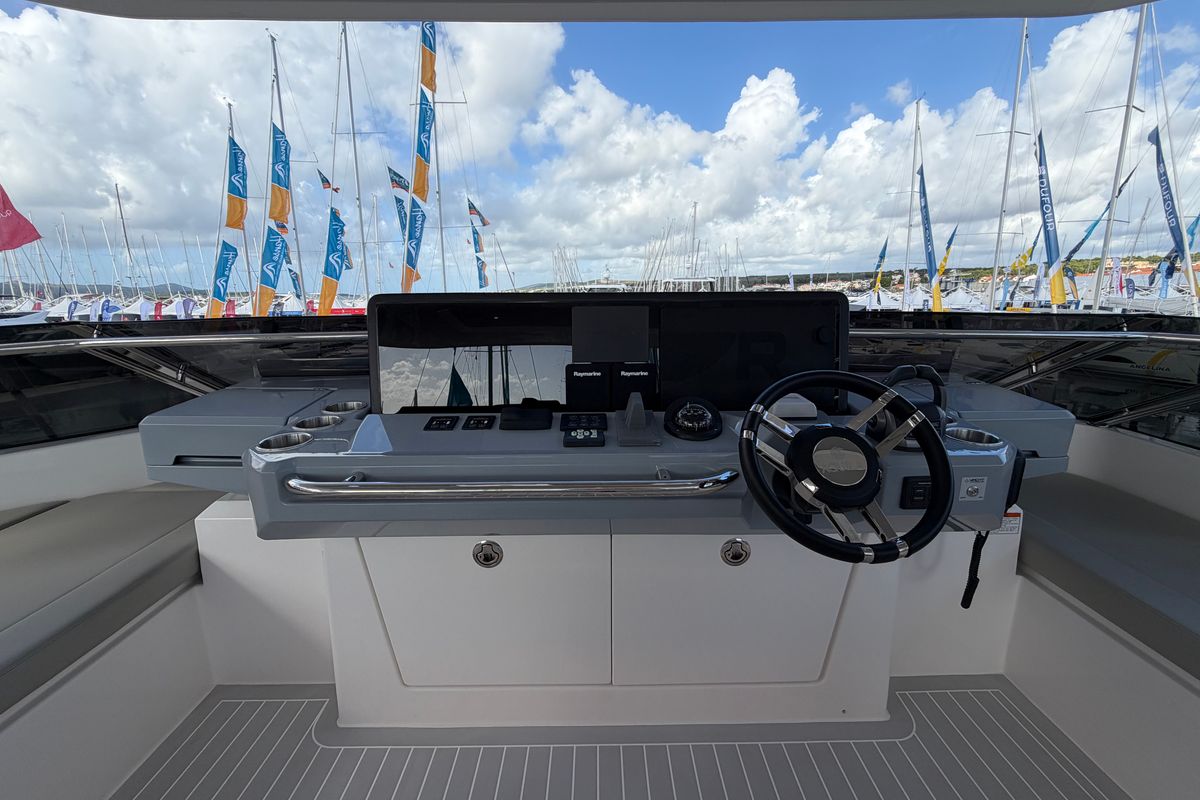 Salon of Infinity I, a Aquila Yachts Aquila 50 Yacht catamaran at Pirovac, Croatia