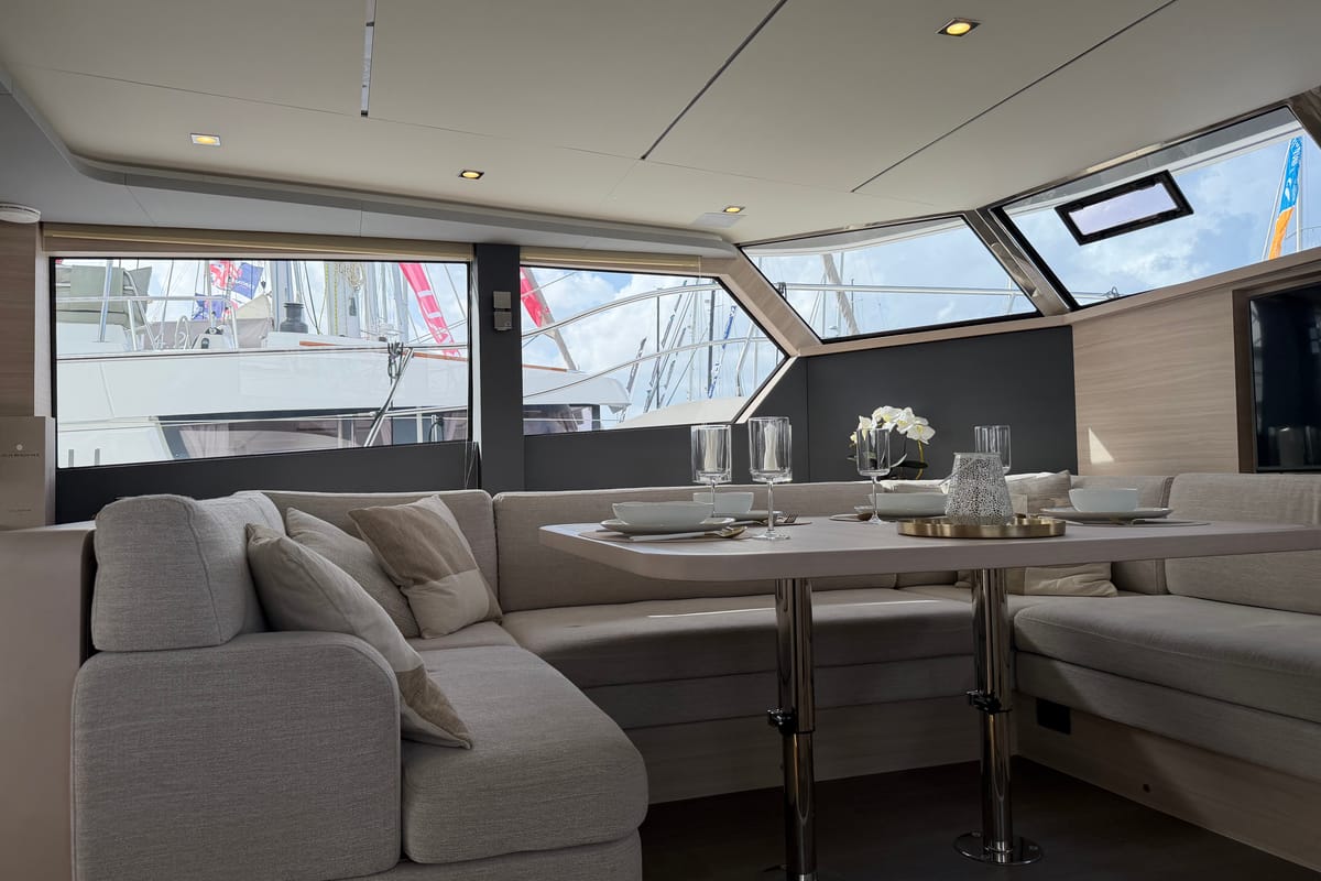 Salon of Infinity I, a Aquila Yachts Aquila 50 Yacht catamaran at Pirovac, Croatia