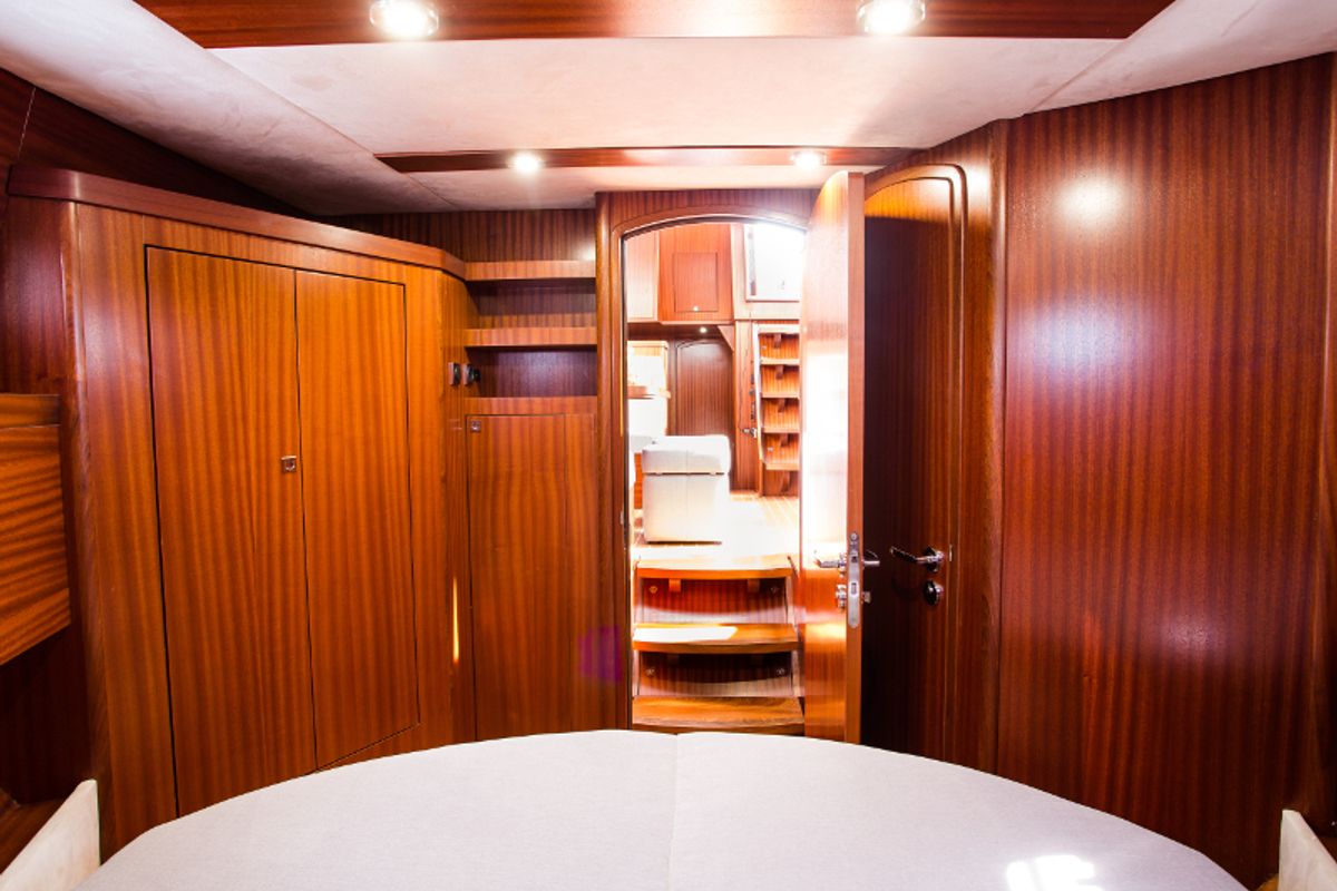 Cabin on Nautiner 40.2 AFT, a Nautiner 40.2 AFT motorboat at Wilkasy, Poland
