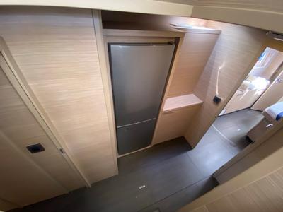 Galley of The Moon (ANU), a Lagoon 55 catamaran at English Harbour, Antigua and Barbuda