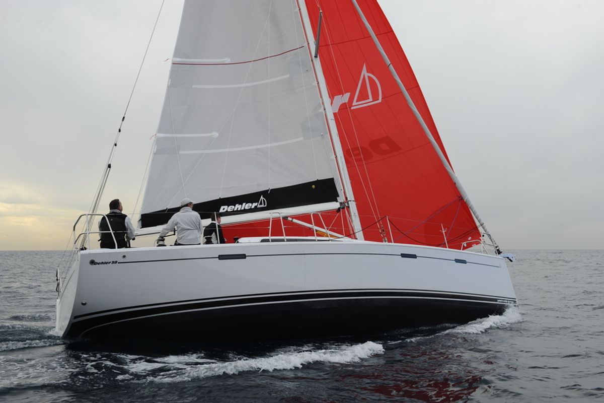 Exterior view of Stina24, a Dehler 38 sailboat at Flensburg, Germany