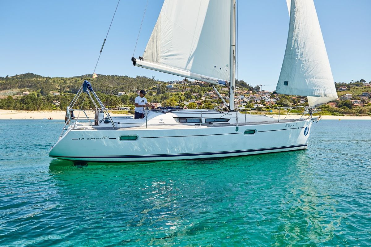 Exterior view of BBCAP, a Jeanneau Sun Odyssey 39i sailboat at Vigo, Spain