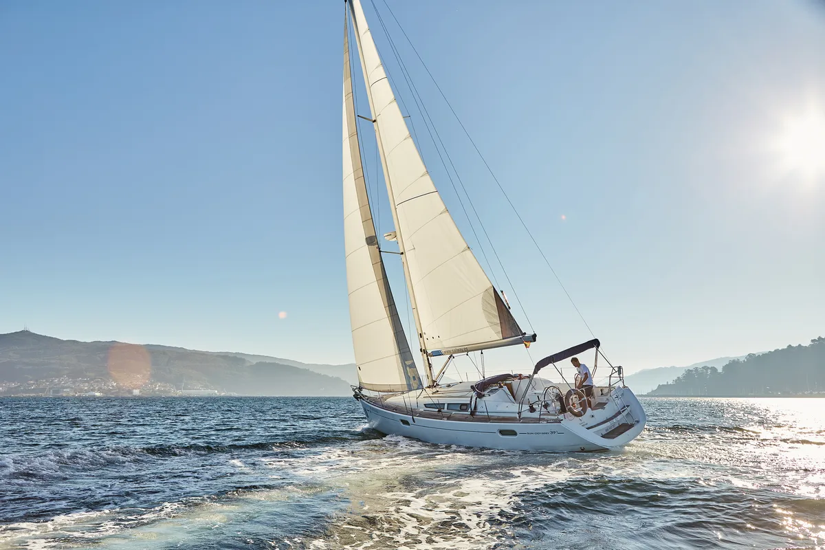 Exterior view of BBCAP, a Jeanneau Sun Odyssey 39i sailboat at Vigo, Spain