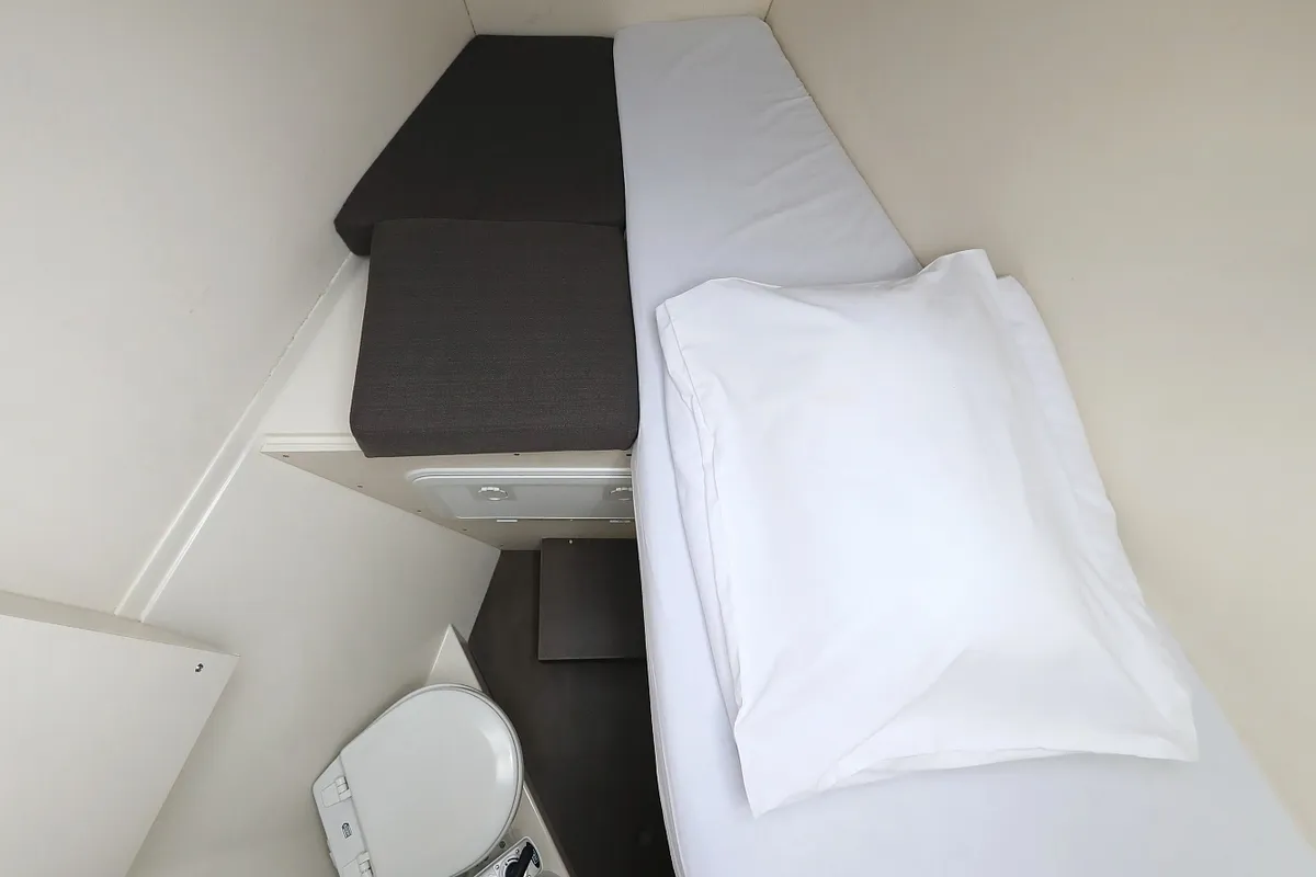 Cabin on Pegasus, a Hanse Yachts Hanse 508 sailboat at Grad Biograd na Moru, Croatia