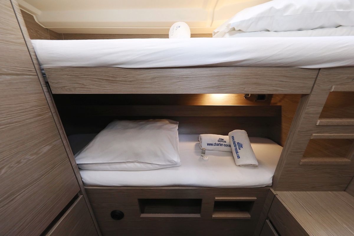 Cabin on Pegasus, a Hanse Yachts Hanse 508 sailboat at Grad Biograd na Moru, Croatia
