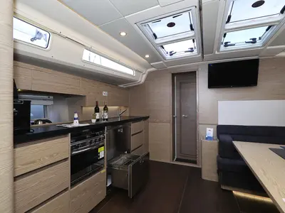 Galley of Pegasus, a Hanse Yachts Hanse 508 sailboat at Grad Biograd na Moru, Croatia