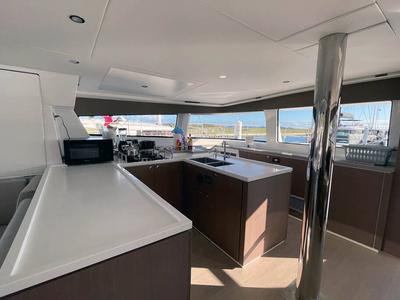 Galley of Ne Plus Ultra, a Bali 5.4 catamaran at Road Town, British Virgin Islands