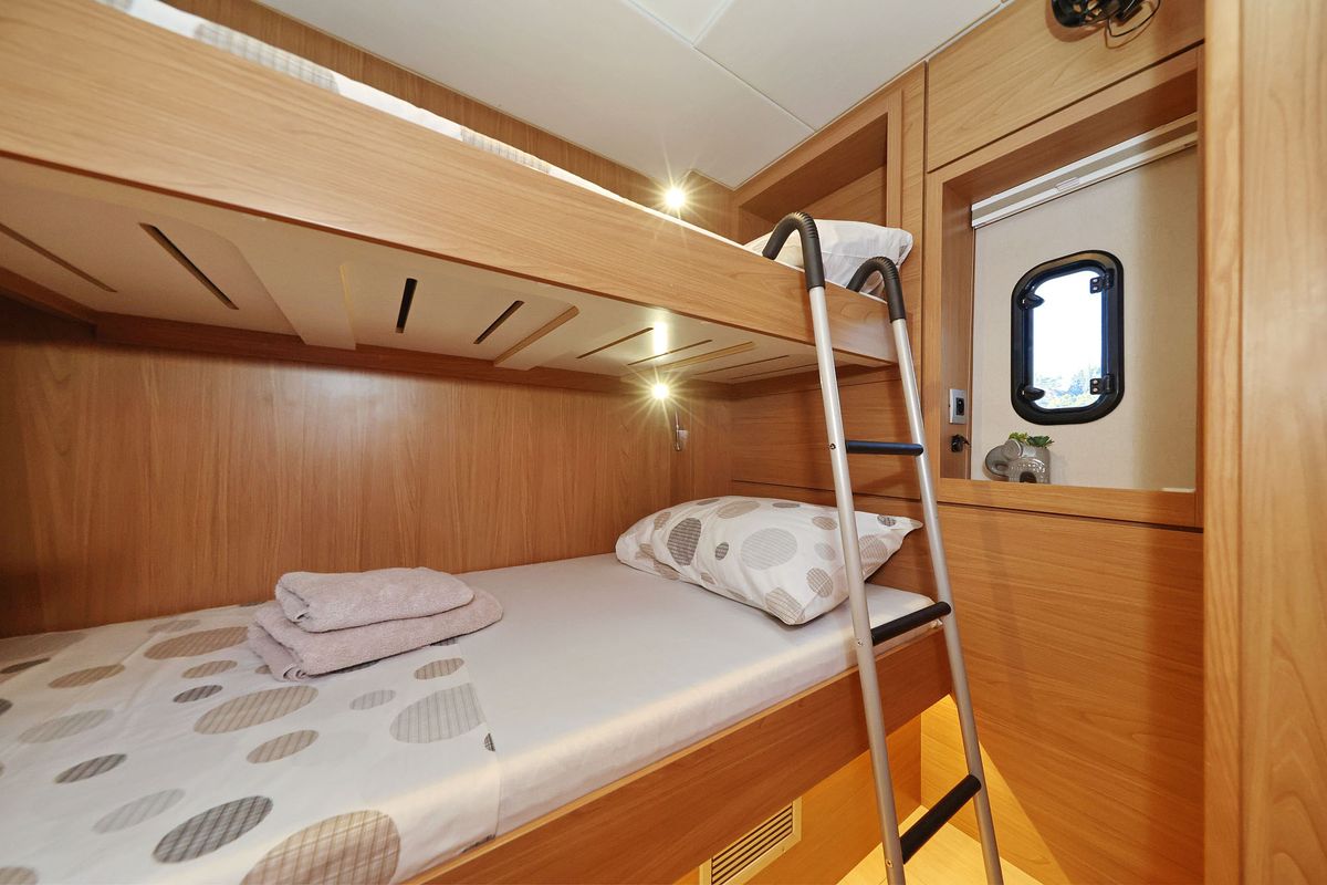 Cabin on Belle Amie, a Bali 4.6 catamaran at Općina Sukošan, Croatia