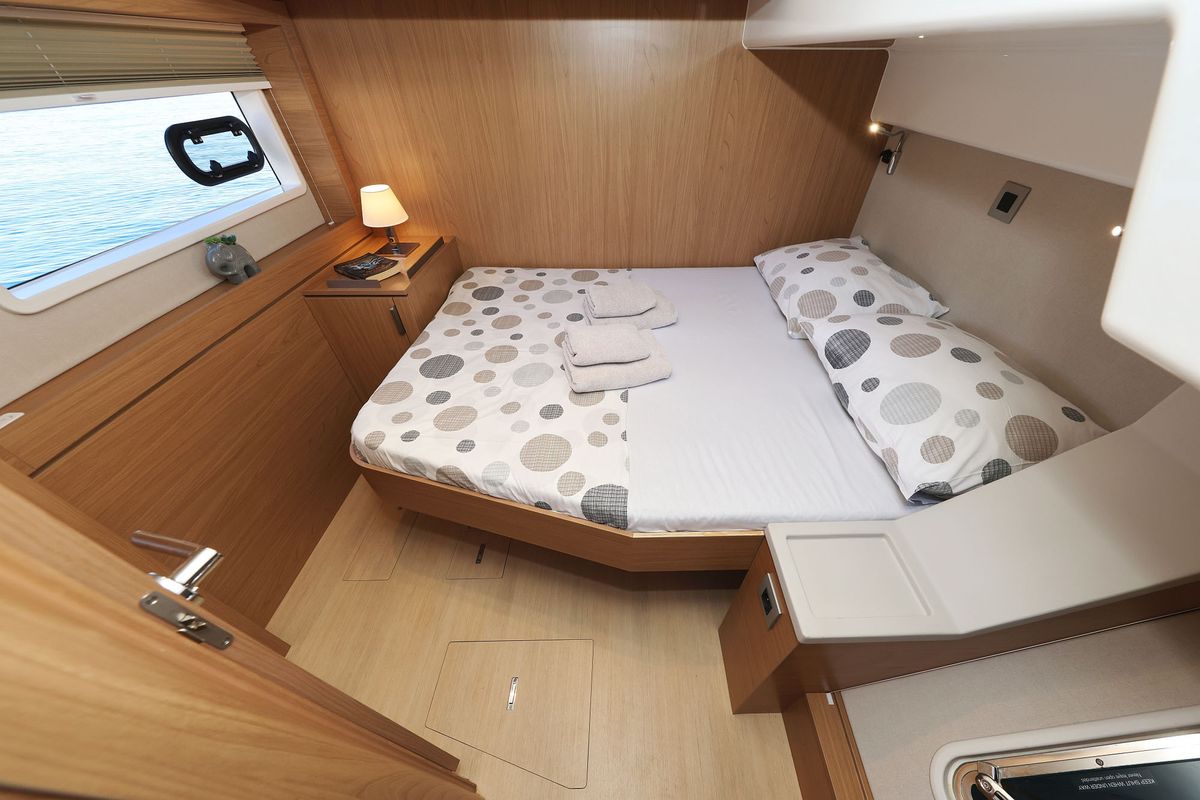Cabin on Belle Amie, a Bali 4.6 catamaran at Općina Sukošan, Croatia