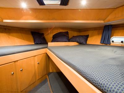 Cabin on Drait 32, a De Drait Renal 45 motorboat at Drachten, Netherlands