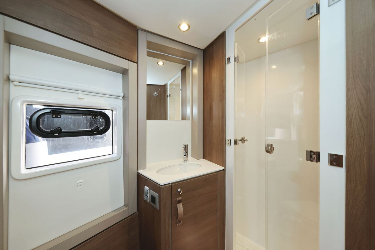 Head on Trinity, a Bali 4.4 catamaran at Grad Biograd na Moru, Croatia