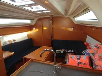 Galley of Alegria, a Bavaria Cruiser 37 sailboat at Općina Sukošan, Croatia