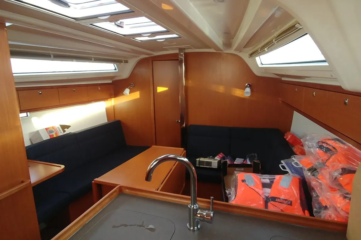 Galley of Alegria, a Bavaria Cruiser 37 sailboat at Općina Sukošan, Croatia