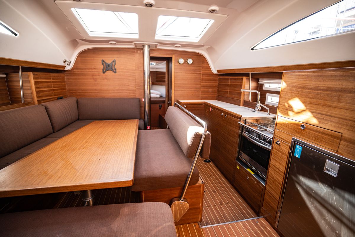 Salon of Vikki, a Elan Impression 45.1 sailboat at Pirovac, Croatia