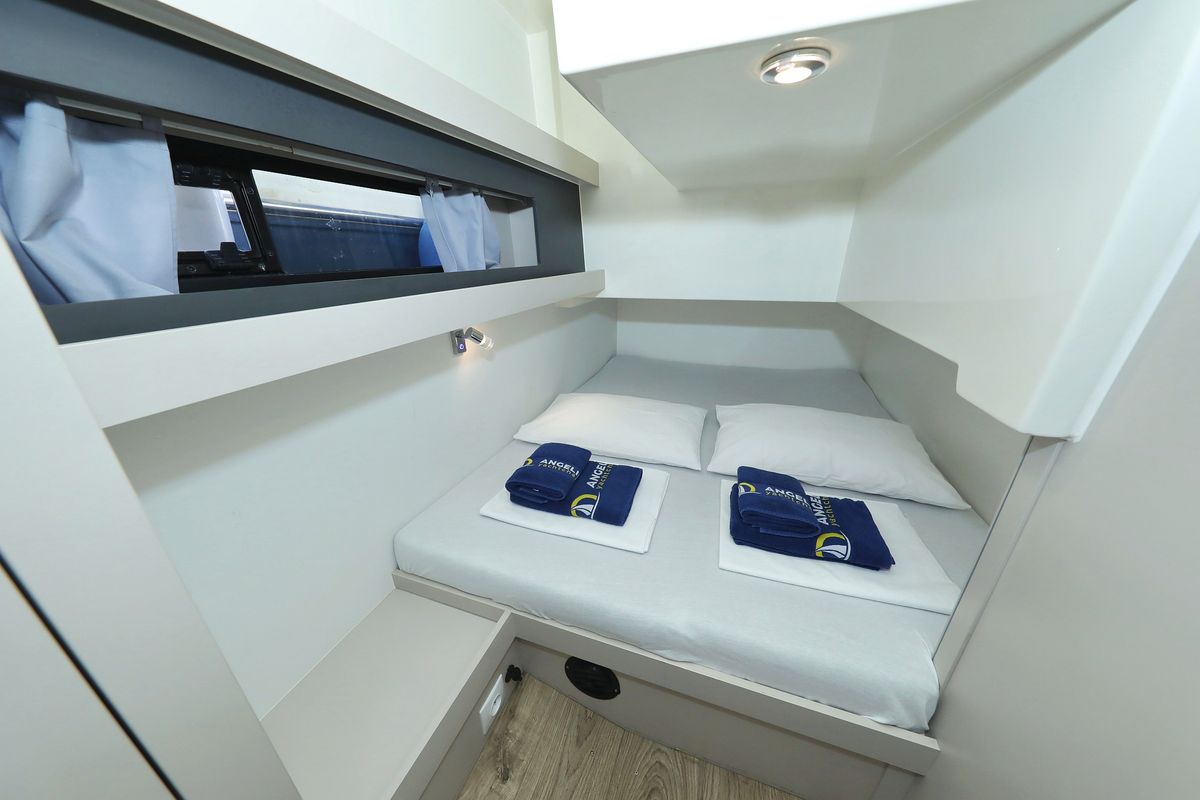 Cabin on Nanda, a Cobra Yachts Futura 40 Grand Horizon yacht at Punat, Croatia