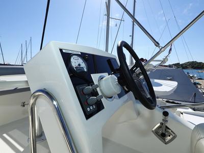 Cockpit of Nanda, a Cobra Yachts Futura 40 Grand Horizon yacht at Punat, Croatia