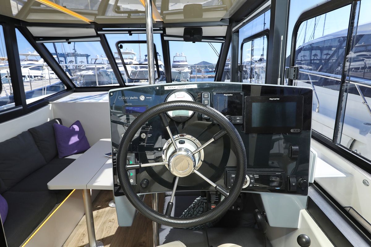 Cockpit of Nanda, a Cobra Yachts Futura 40 Grand Horizon yacht at Punat, Croatia