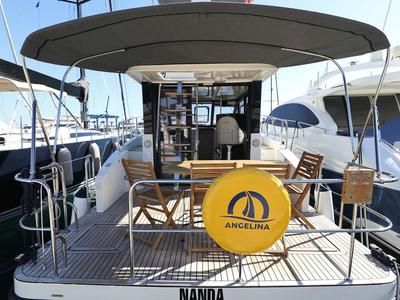 Deck of Nanda, a Cobra Yachts Futura 40 Grand Horizon yacht at Punat, Croatia