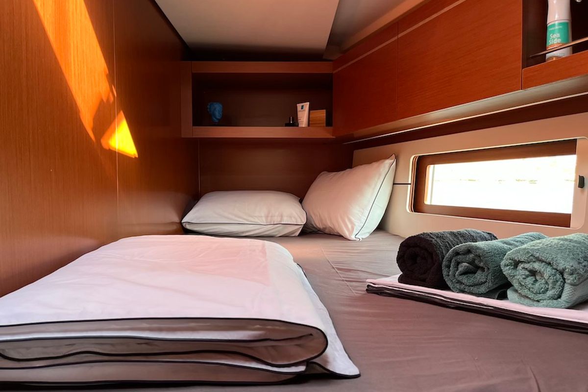 Cabin on Marilyn, a Beneteau Oceanis 46.1 sailboat at Athens, Greece