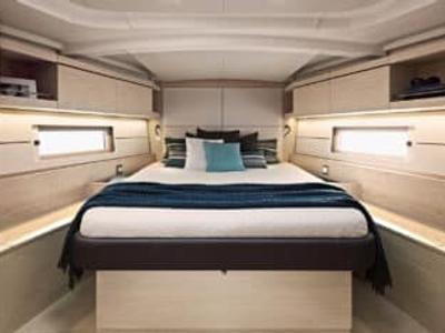 Cabin on Family Spirit, a Beneteau Oceanis 46.1 sailboat at Toulon, France