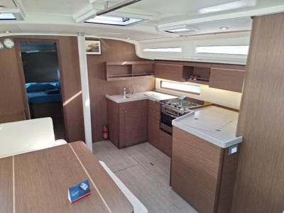 Galley of Josephine, a Beneteau Oceanis 40.1 sailboat at Tonnarella, Italy