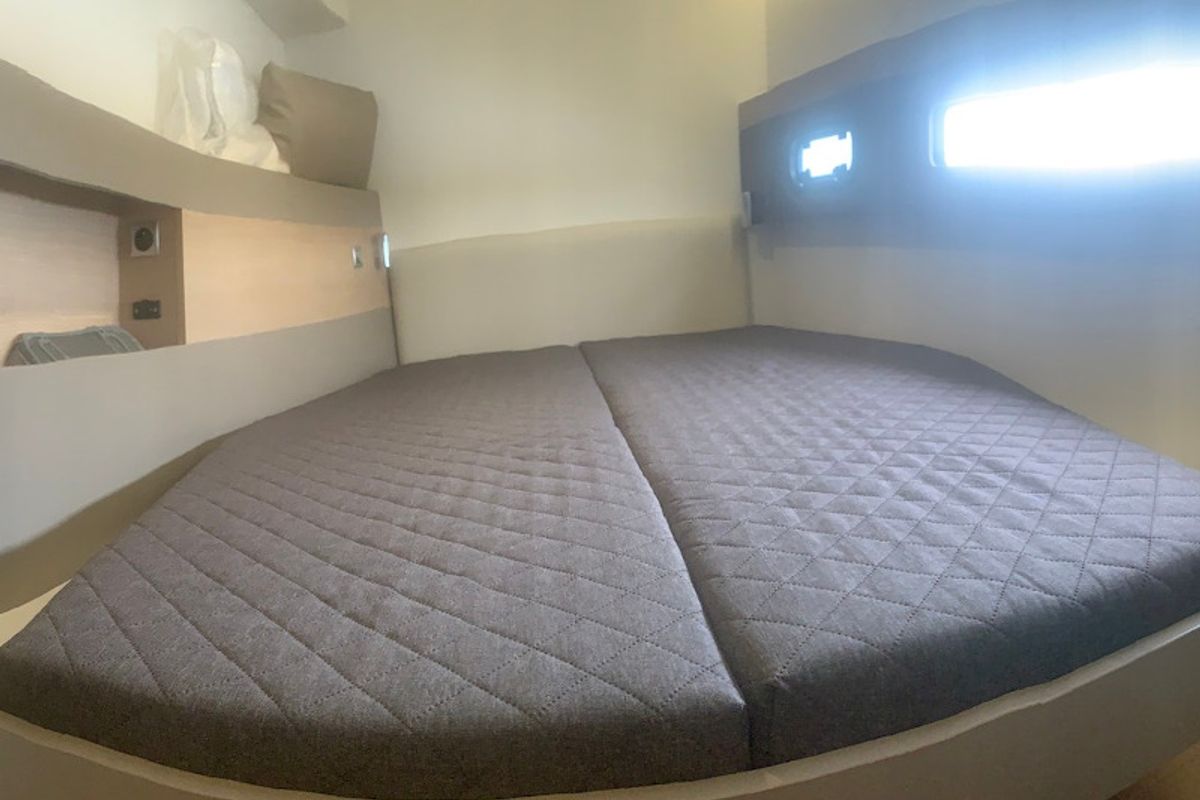 Cabin on Sadalbari, a Bali 4.5 FLY catamaran at Salerno, Italy