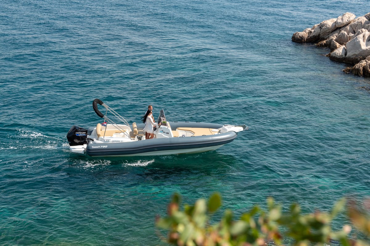 Marlin, a Marlin 790 Dynamic motorboat at Grad Trogir, Croatia