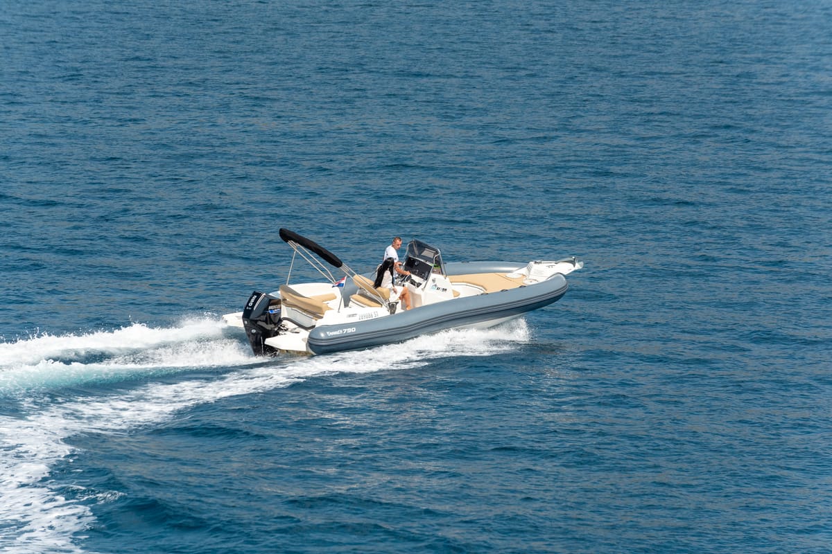 Marlin, a Marlin 790 Dynamic motorboat at Grad Trogir, Croatia