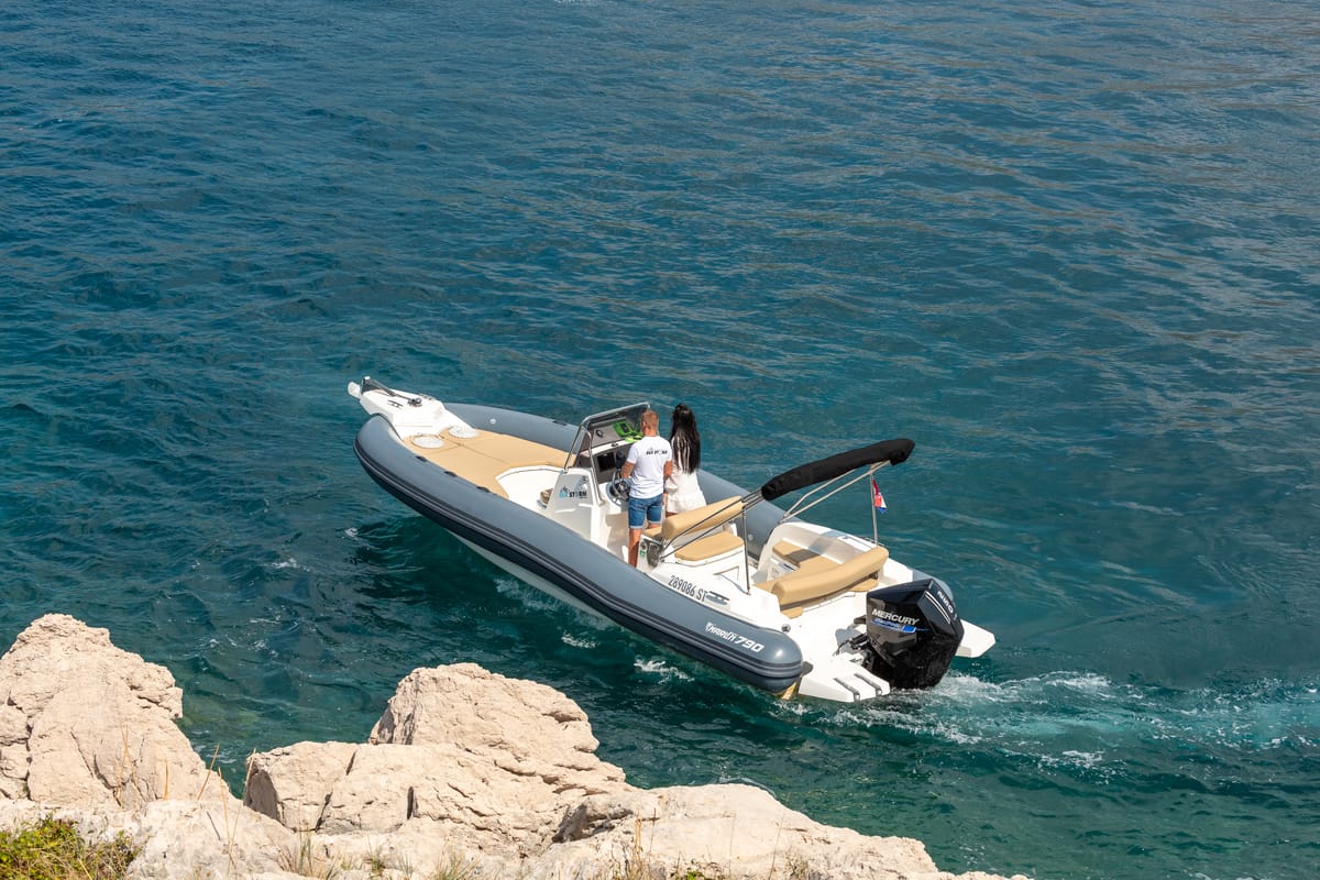 Marlin, a Marlin 790 Dynamic motorboat at Grad Trogir, Croatia