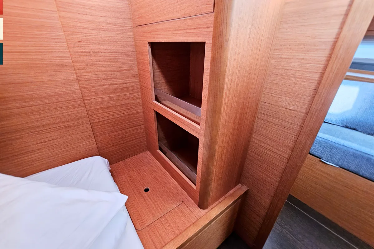 Cabin on Allegro, a Dufour 530 sailboat at Grad Kaštela, Croatia