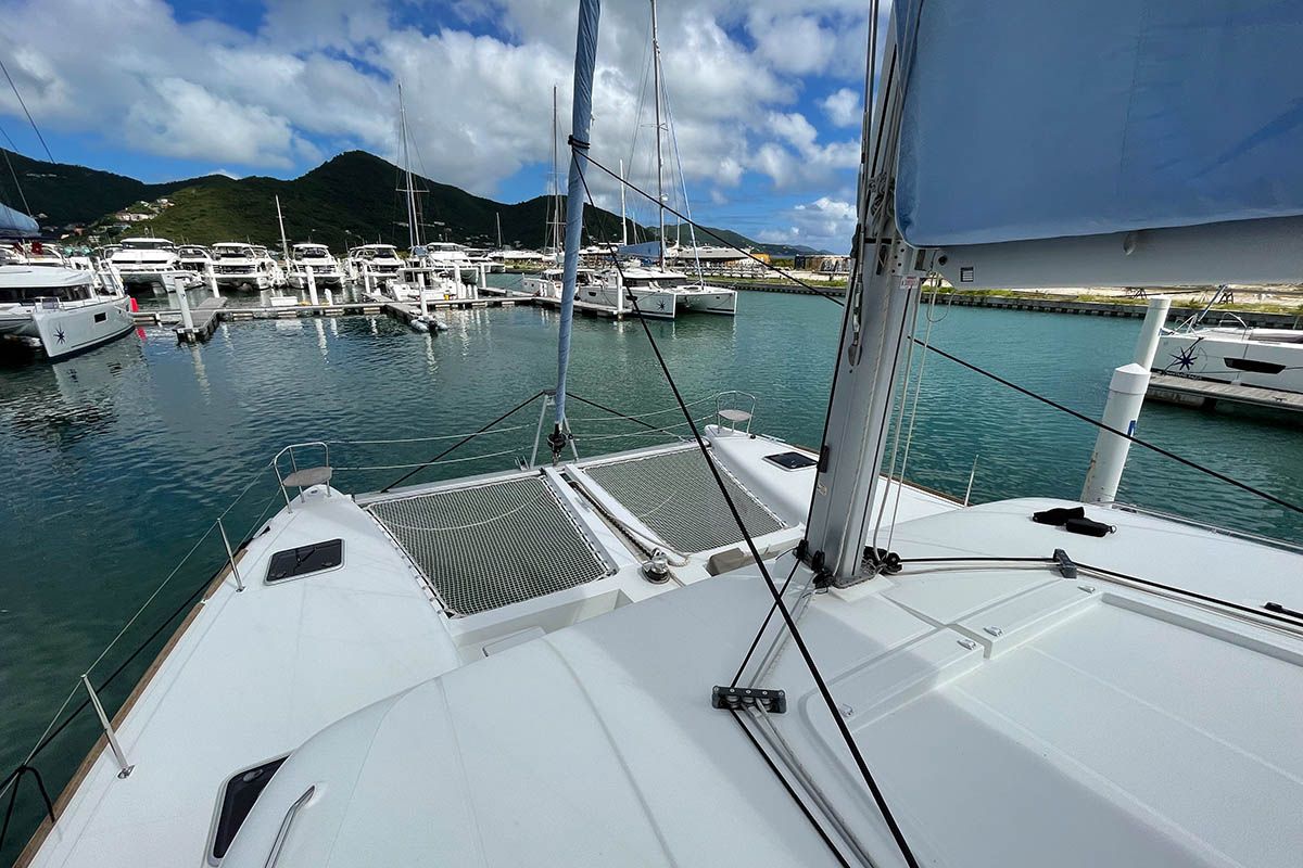 Island Queen, a Lagoon 450 F catamaran at Seget Donji, Croatia