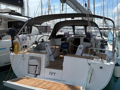 Cockpit of Ivy, a Hanse Yachts Hanse 415 sailboat at Grad Kaštela, Croatia