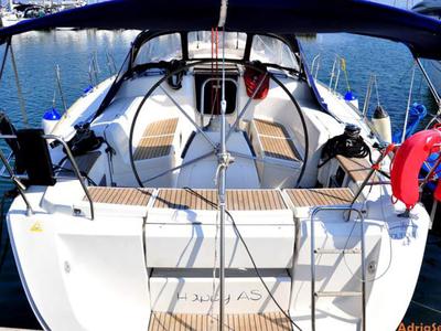 Cockpit of Happy As, a Dufour 44 sailboat at Izola / Isola, Slovenia