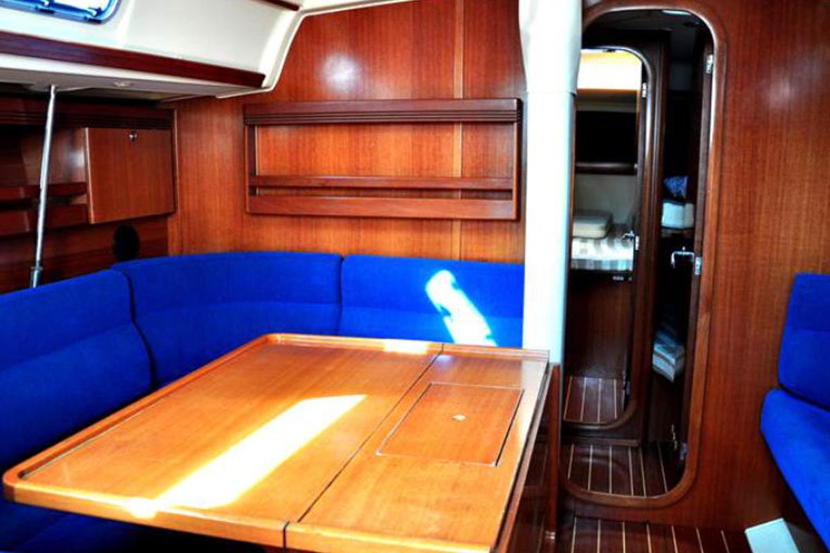 Salon of Happy As, a Dufour 44 sailboat at Izola / Isola, Slovenia