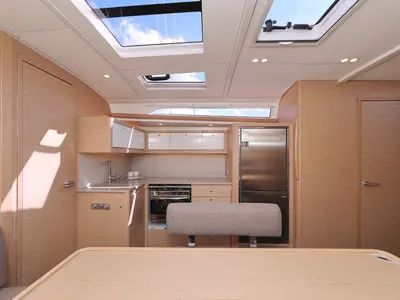 Galley of Dance, a Dufour 470 sailboat at Punat, Croatia
