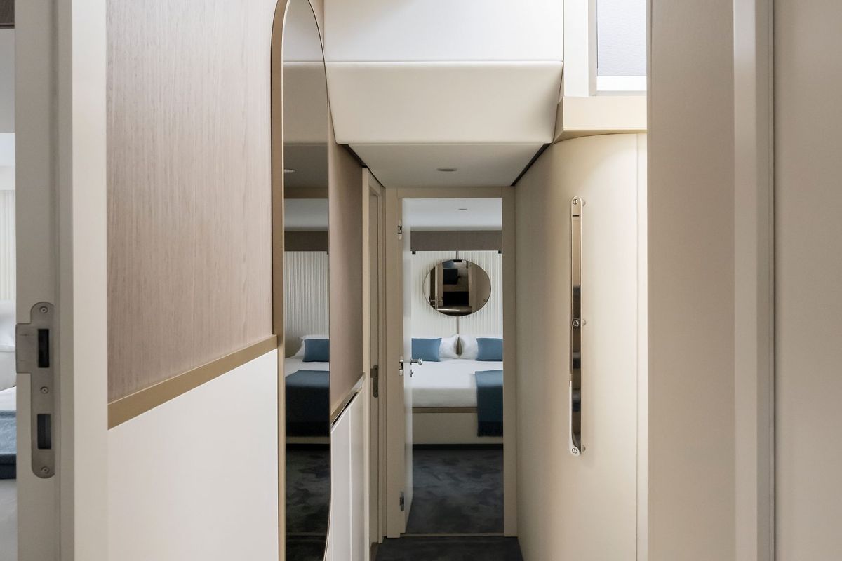 Cabin on Olivia, a Azimut Magellano 60 motorboat at Grad Šibenik, Croatia
