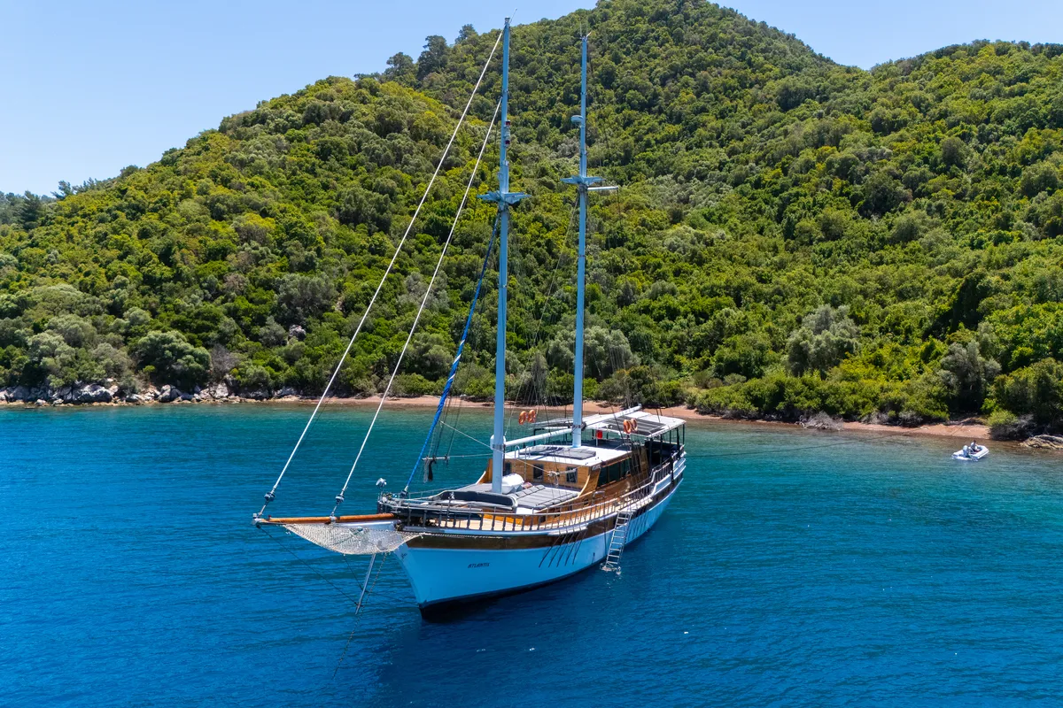 Exterior view of Classic, a Gulet Gulet gulet at Corfu, Greece