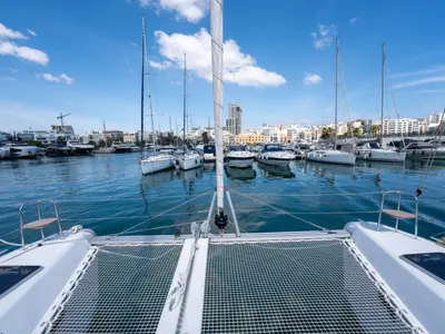 Don Selmi, a Lagoon Lagoon 42 catamaran at Ta' Xbiex, Malta