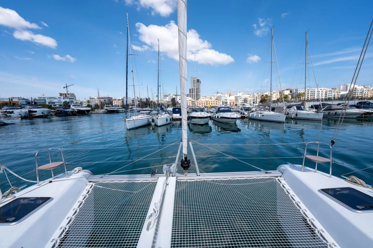 Don Selmi, a Lagoon Lagoon 42 catamaran at Ta' Xbiex, Malta