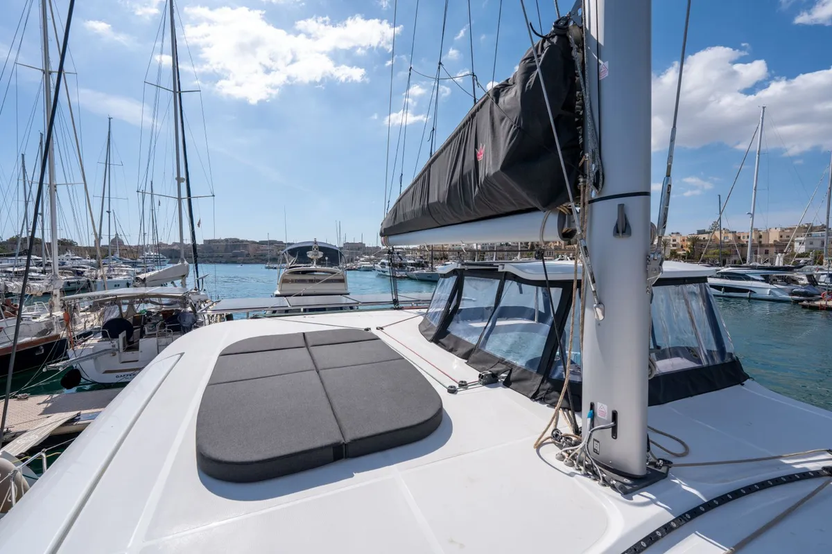 Don Selmi, a Lagoon Lagoon 42 catamaran at Ta' Xbiex, Malta