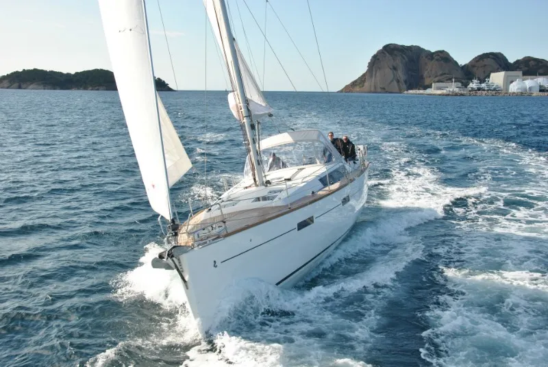 Exterior view of Stella, a Beneteau Oceanis 45 sailboat at Municipal Unit of Lefkada, Greece