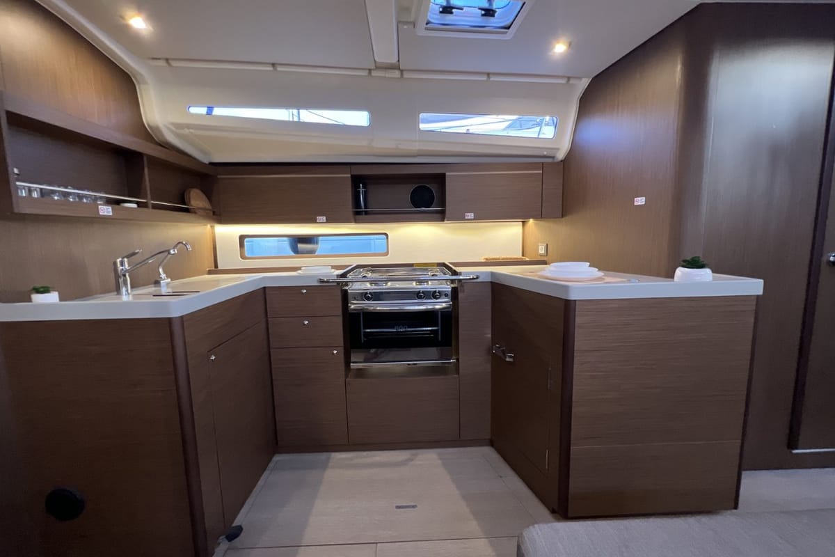 Galley of Christine, a Beneteau Oceanis 40.1 sailboat at Grad Pula, Croatia