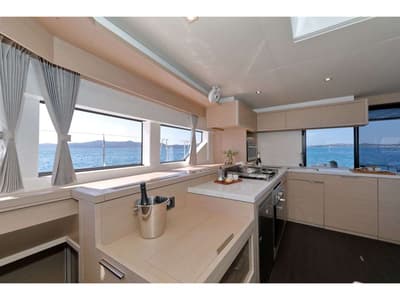 Galley of Champagne Please, a Lagoon 55 catamaran at Grad Kaštela, Croatia