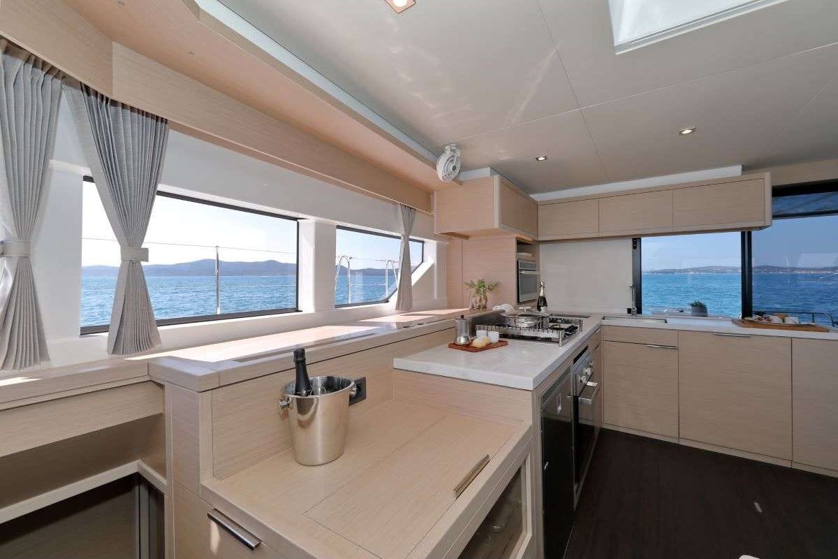 Galley of Champagne Please, a Lagoon 55 catamaran at Grad Kaštela, Croatia