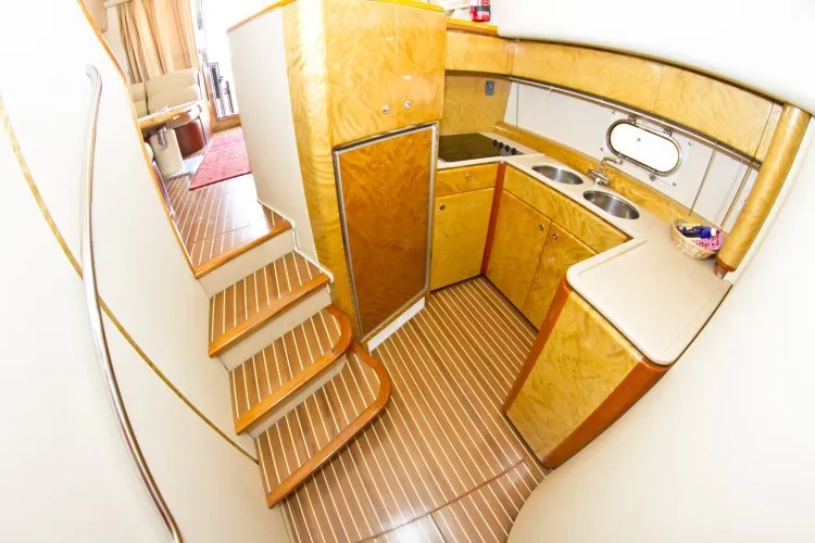 Galley of Antares II, a Princess Yachts Princess 470 motorboat at Primošten, Croatia