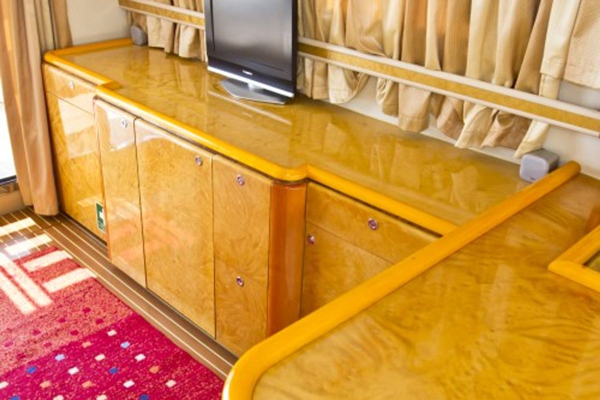 Salon of Antares II, a Princess Yachts Princess 470 motorboat at Primošten, Croatia